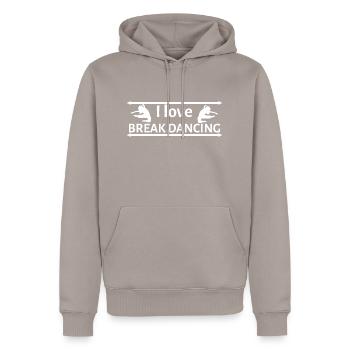 Dancing Dance Music - Männer Premium Bio Hoodie - Taupe - Vorne - Nico (187cm)