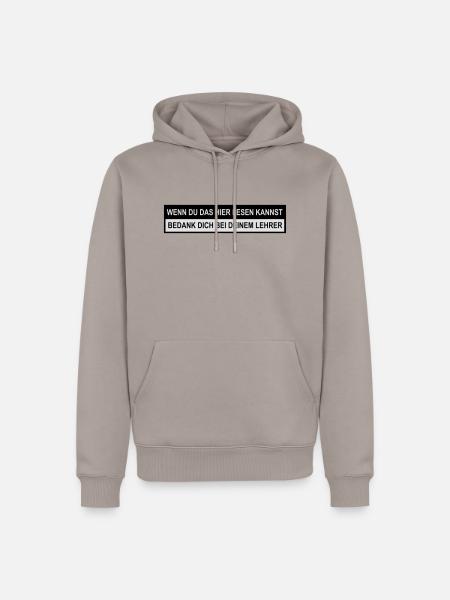 Lehrer - Männer Premium Bio Hoodie - Taupe