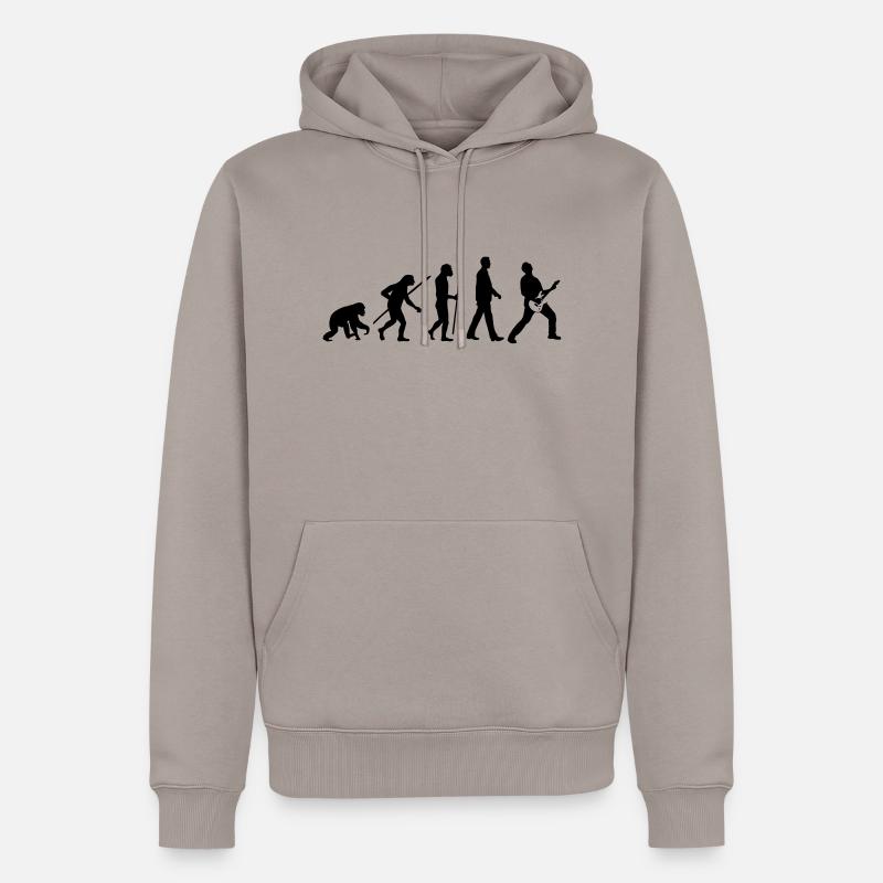 evolution_rocks_032012_f1c - Sweat à capuche Premium bio Homme - taupe