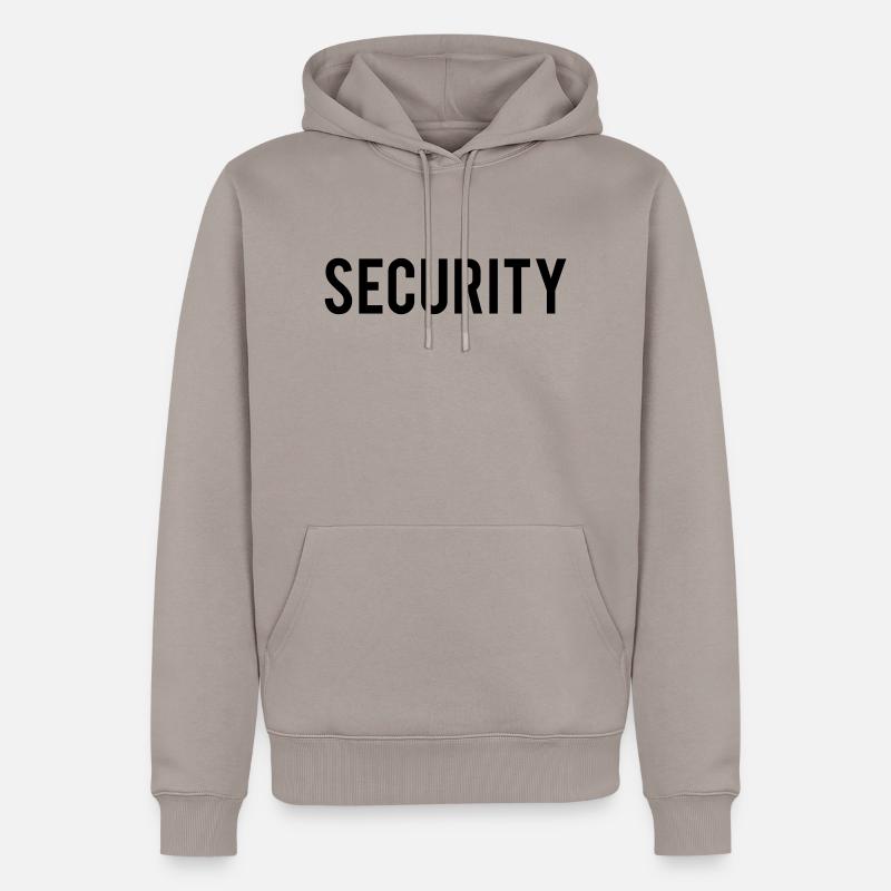 security - Männer Premium Bio Hoodie - Taupe