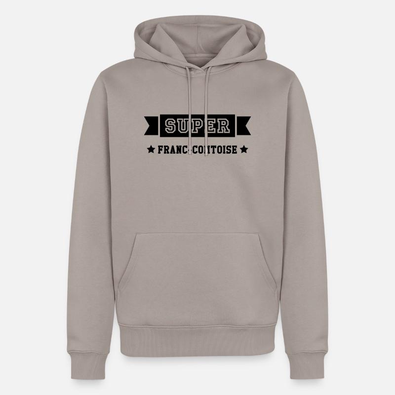 Franche-comté / Franc-Comtois / Franc-Comtoise - Sweat à capuche Premium bio Homme - taupe