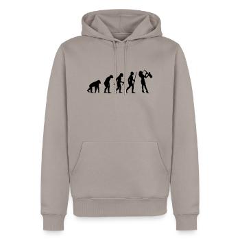 Saxophone Spielerin - Männer Premium Bio Hoodie - Taupe - Vorne - Nico (187cm)