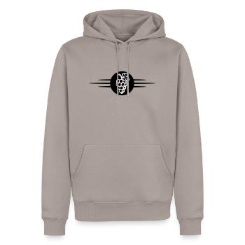 Weintrauben Obst - Männer Premium Bio Hoodie - Taupe - Vorne - Nico (187cm)