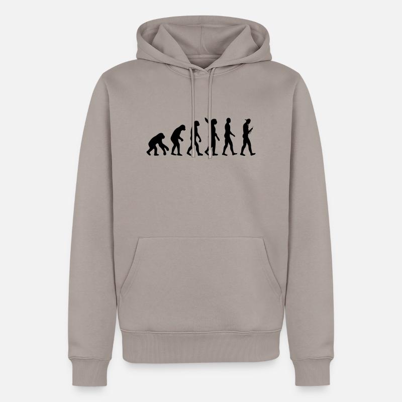 Evolution these days - Männer Premium Bio Hoodie - Taupe