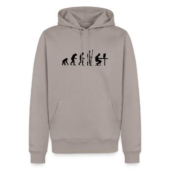 evolution_pc_gamer2 - Men’s Premium Organic Hoodie - taupe - Front - Nico (187cm)