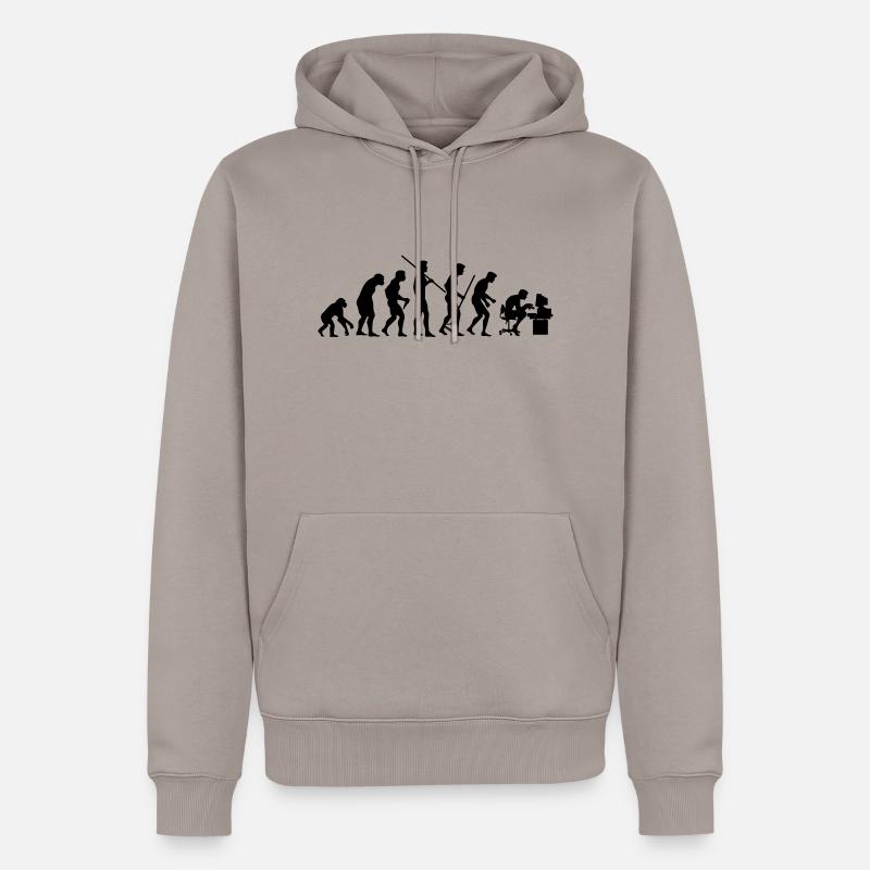Évolution de la société - Sweat à capuche Premium bio Homme - taupe