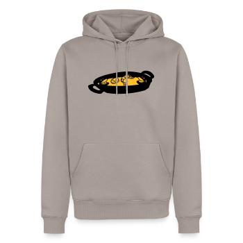 paella gericht spanische kulinarische spezialität - Männer Premium Bio Hoodie - Taupe - Vorne - Nico (187cm)