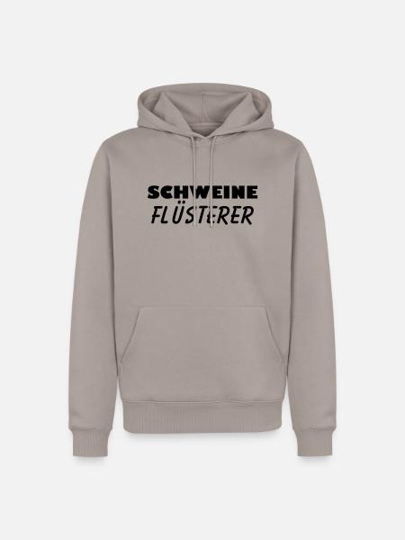 schweine flüsterer - Männer Premium Bio Hoodie - Taupe
