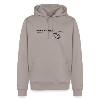 Tweetlercools - PARANORMAL - Männer Premium Bio Hoodie - Taupe - Vorne - Nico (187cm)
