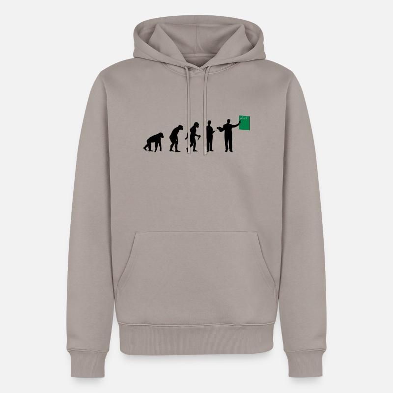 Teacher Evolution - Männer Premium Bio Hoodie - Taupe