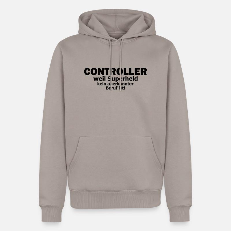 controller - Männer Premium Bio Hoodie - Taupe