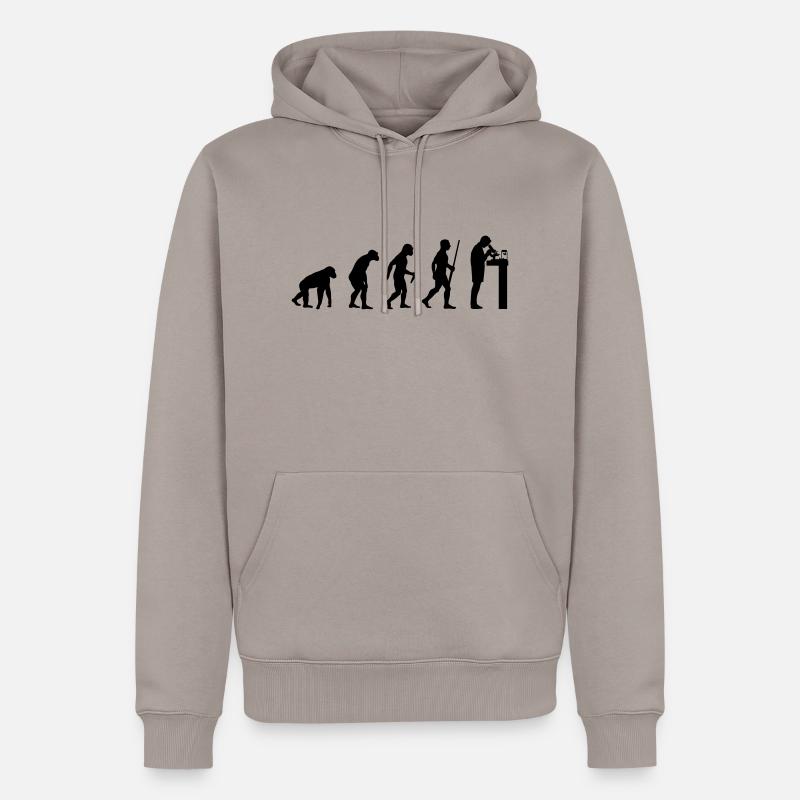 Biologe Evolution - Männer Premium Bio Hoodie - Taupe