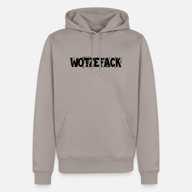 Wotzefack - Männer Premium Bio Hoodie - Taupe