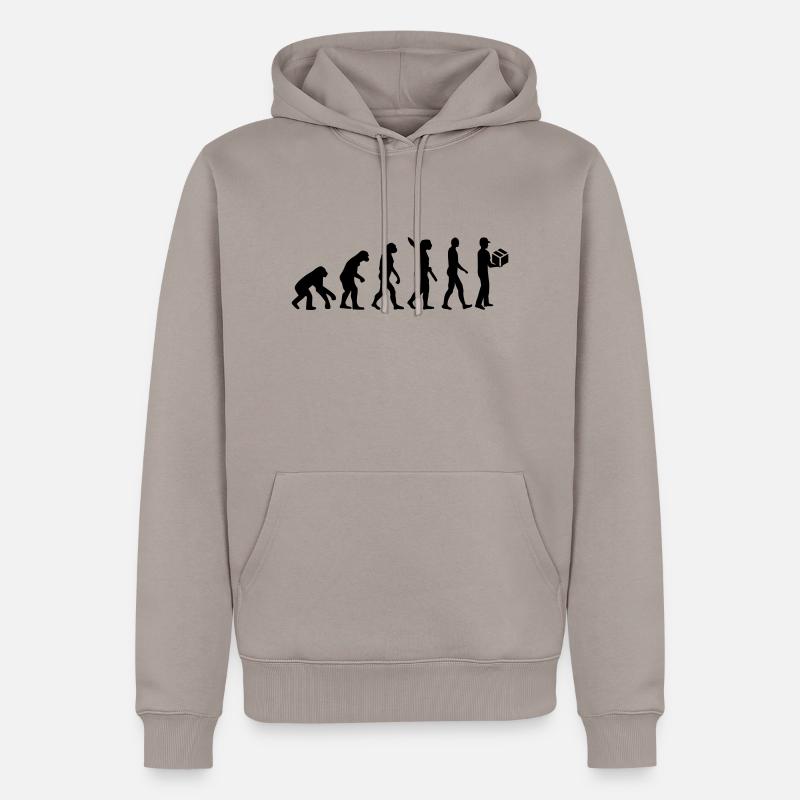Evolution Messager - Sweat à capuche Premium bio Homme - taupe