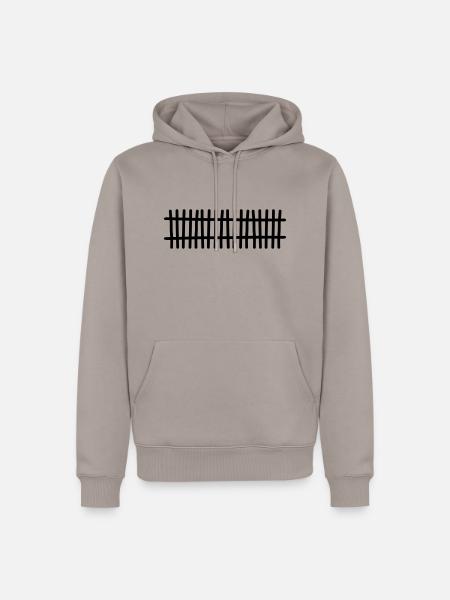 Clôture - Sweat à capuche Premium bio Homme - taupe