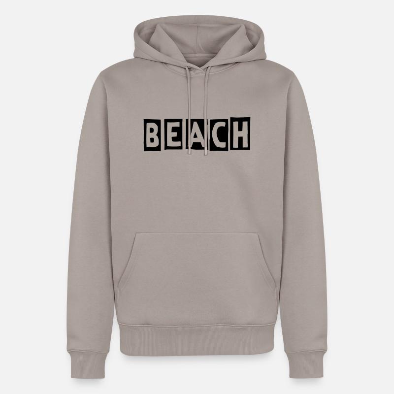 beach - Männer Premium Bio Hoodie - Taupe
