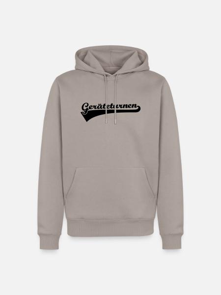 Geräteturnen - Männer Premium Bio Hoodie - Taupe