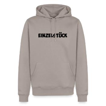 Einzelstück - Männer Premium Bio Hoodie - Taupe - Vorne - Nico (187cm)