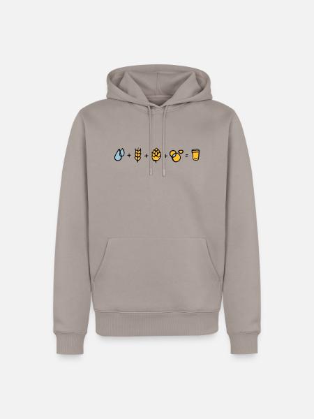 Bier Formel - Männer Premium Bio Hoodie - Taupe