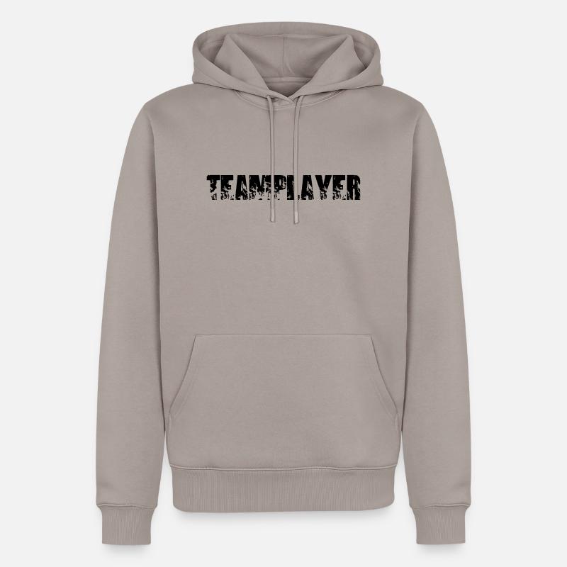teamplayer - Männer Premium Bio Hoodie - Taupe