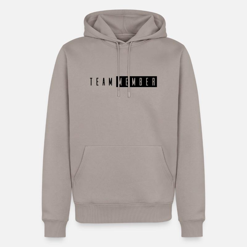 team member - Männer Premium Bio Hoodie - Taupe