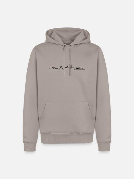 witten skyline - Männer Premium Bio Hoodie - Taupe