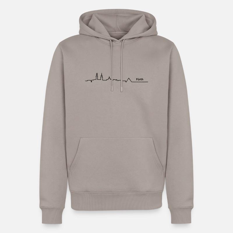 fuerth horizon - Sweat à capuche Premium bio Homme - taupe