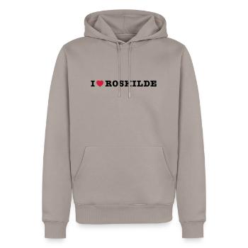 mp_i_love_roskilde - Men’s Premium Organic Hoodie - taupe - Front - Nico (187cm)