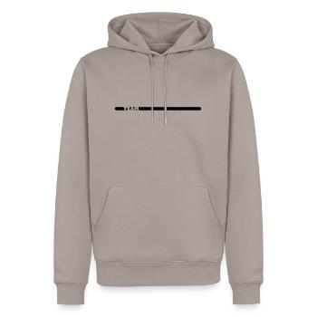 TEAM - Sweat à capuche Premium bio Homme - taupe - Devant - Nico (187cm)