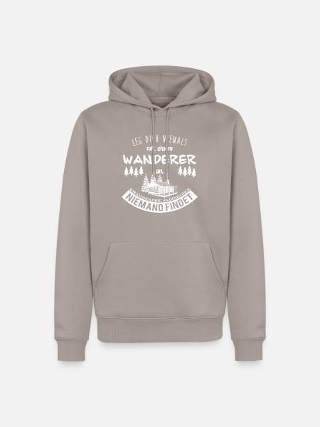 Wanderer - Männer Premium Bio Hoodie - Taupe