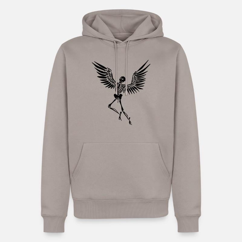 Squelette de vol - Sweat à capuche Premium bio Homme - taupe