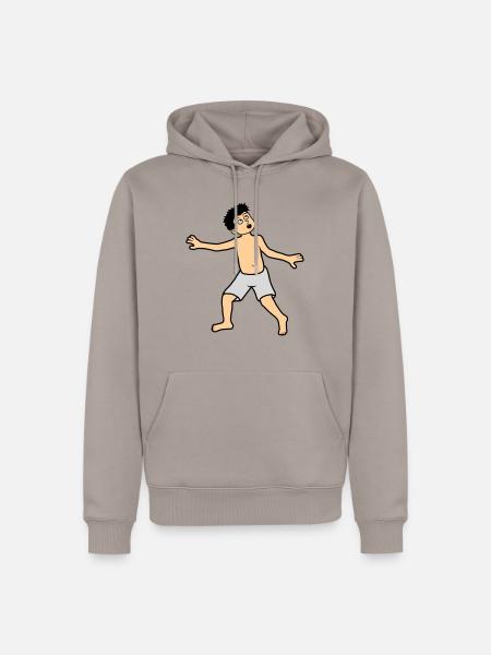 Boy is afraid - Men’s Premium Organic Hoodie - taupe