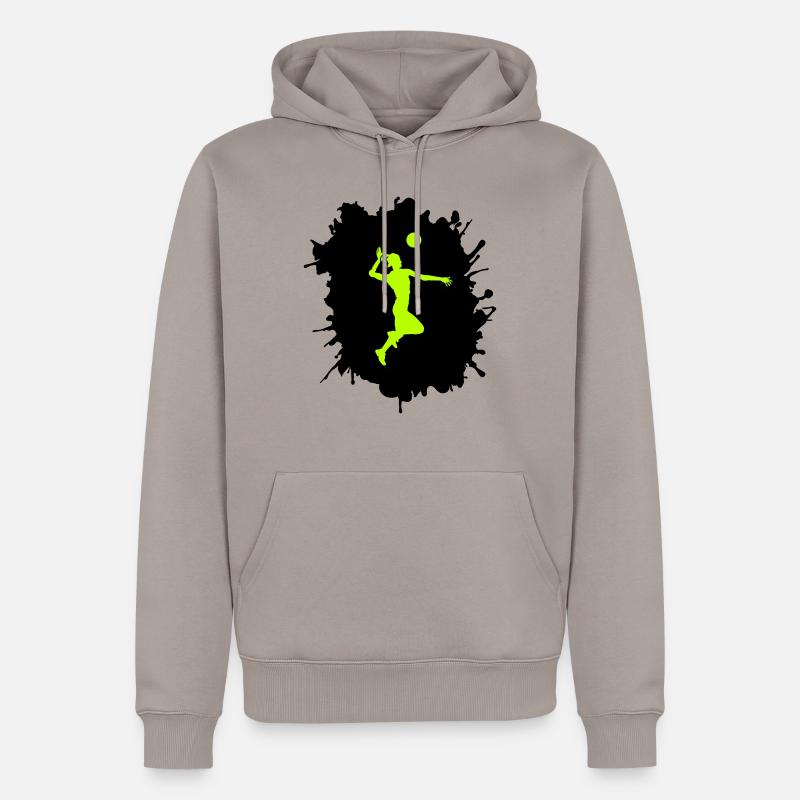 Handball Blobs - Sweat à capuche Premium bio Homme - taupe