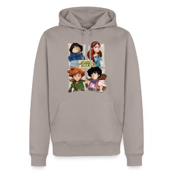 Robin Hood Tuck Marian Robin Und Little John - Männer Premium Bio Hoodie - Taupe - Vorne - Nico (187cm)