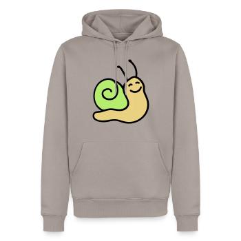 Vis Joyeux 3 - Sweat à capuche Premium bio Homme - taupe - Devant - Nico (187cm)