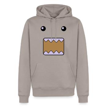 Domo - Männer Premium Bio Hoodie - Taupe - Vorne - Nico (187cm)