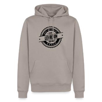 Beste Lehrerin - Männer Premium Bio Hoodie - Taupe - Vorne - Nico (187cm)