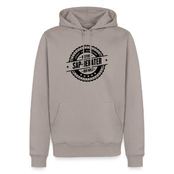 Bester SAP-Berater - Männer Premium Bio Hoodie - Taupe - Vorne - Nico (187cm)