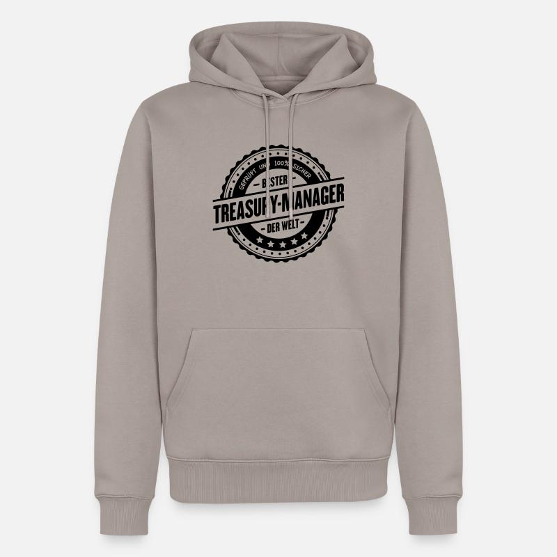 Bester Treasury-Manager - Männer Premium Bio Hoodie - Taupe