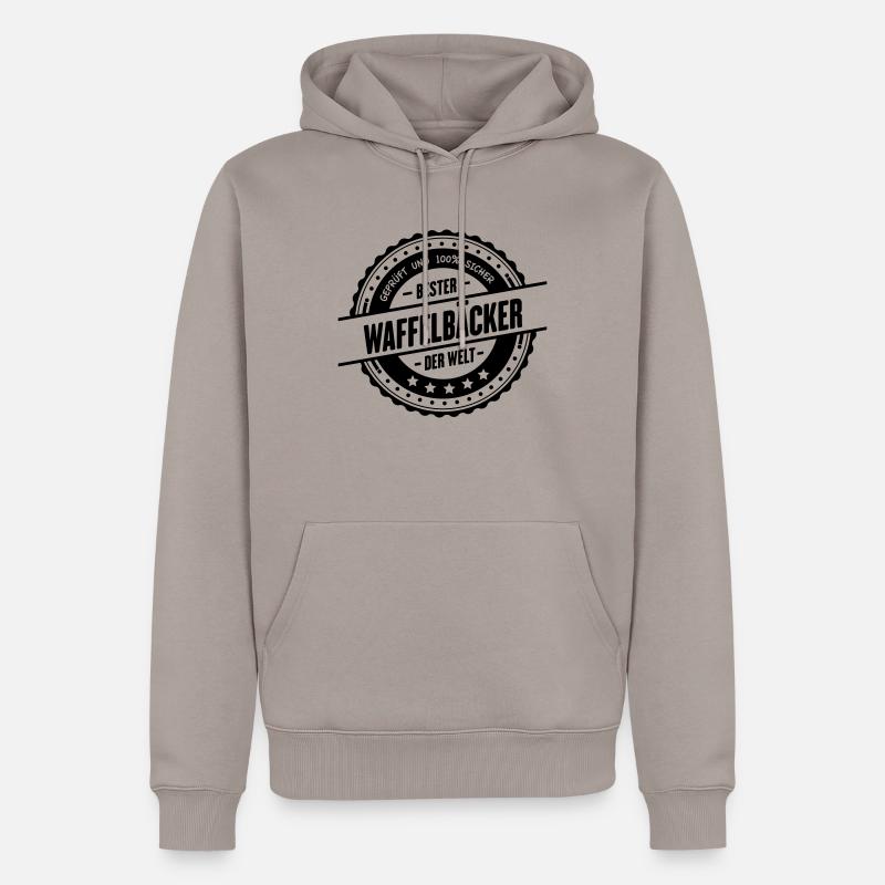 Bester Waffelbäcker - Männer Premium Bio Hoodie - Taupe