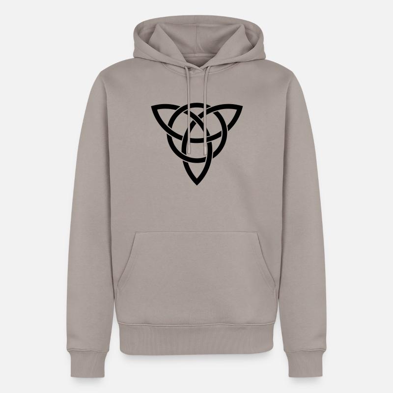 triquetra - Sweat à capuche Premium bio Homme - taupe