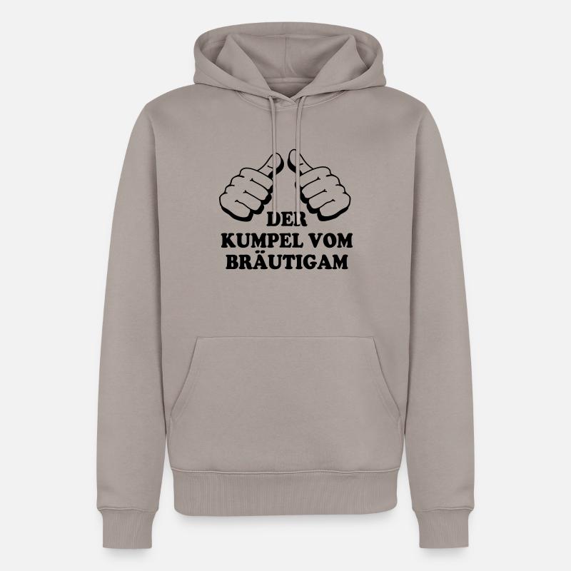 Compagnon par le marié - Sweat à capuche Premium bio Homme - taupe
