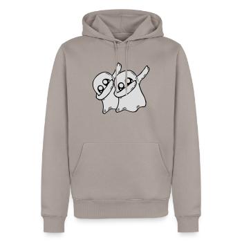2 Dabbing Ghosts Friends - Sweat à capuche Premium bio Homme - taupe - Devant - Nico (187cm)