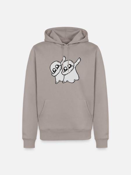 2 Dabbing Ghosts Friends - Men’s Premium Organic Hoodie - taupe