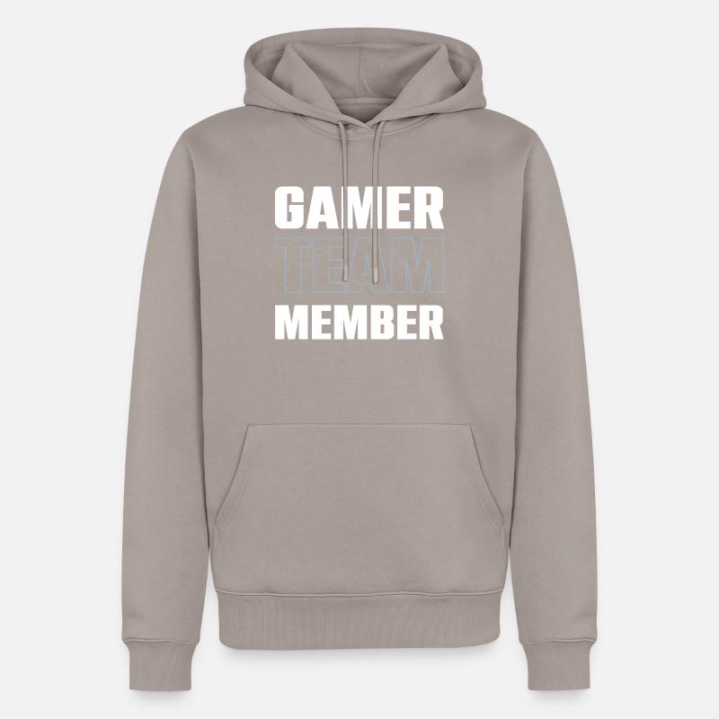 Équipe de joueurs - Sweat à capuche Premium bio Homme - taupe