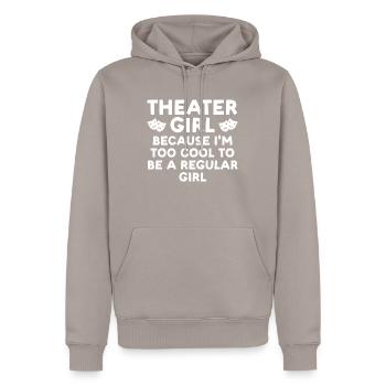 Theater Broadway-Musical Geschenk - Männer Premium Bio Hoodie - Taupe - Vorne - Nico (187cm)