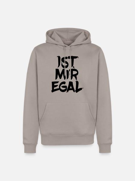 Ist mir egal - Männer Premium Bio Hoodie - Taupe