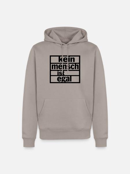 Kein Mensch ist egal - Männer Premium Bio Hoodie - Taupe
