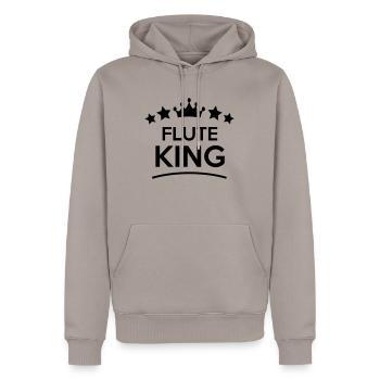 flute king stars - Männer Premium Bio Hoodie - Taupe - Vorne - Nico (187cm)