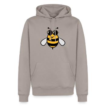 Abeille drôles douces drôles lunettes de soleil - Sweat à capuche Premium bio Homme - taupe - Devant - Nico (187cm)